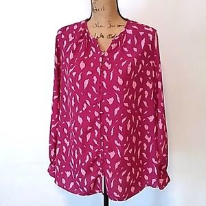 Nine West Leopard Print Top